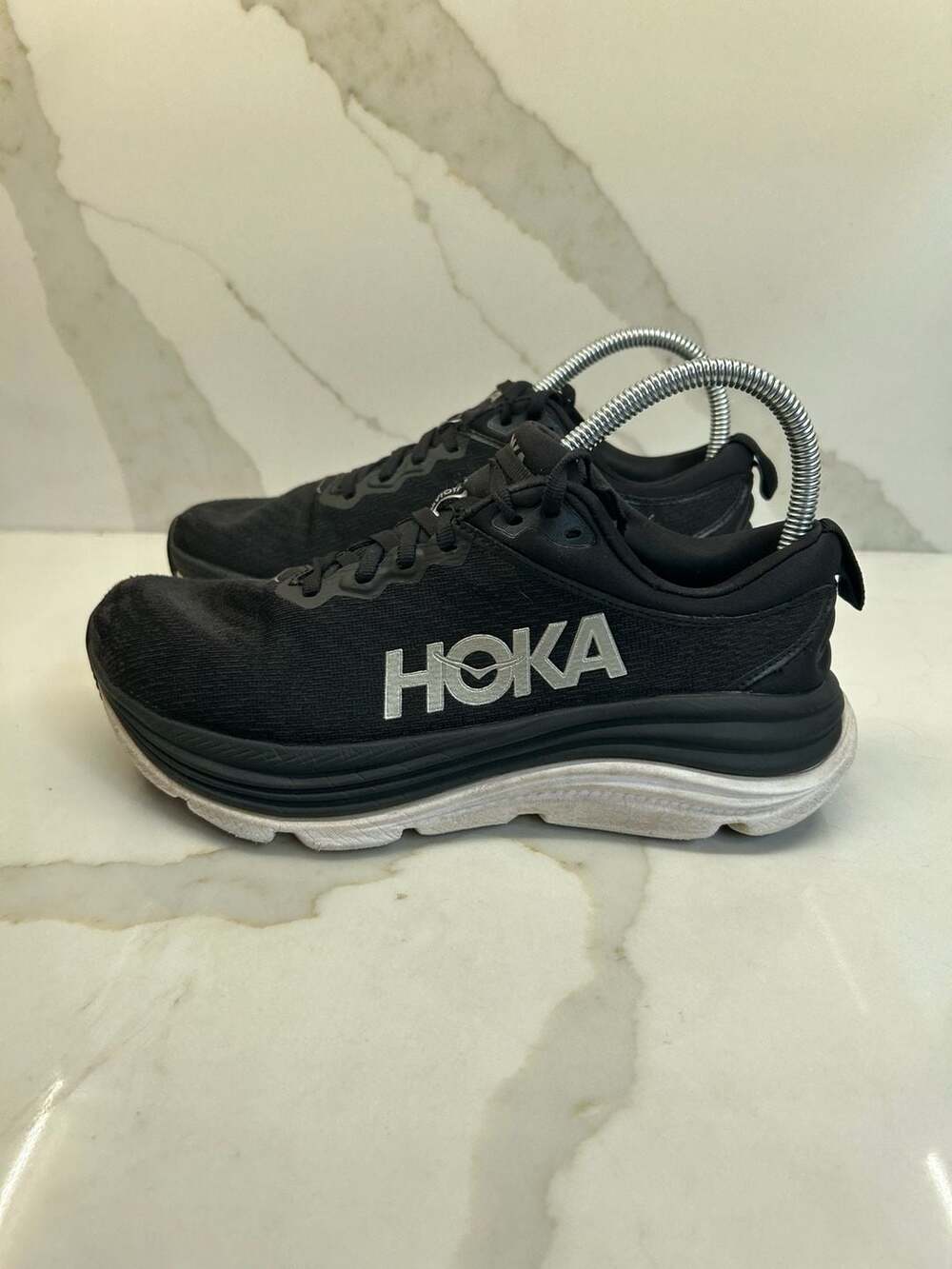 Hoka One One Gaviota 5 women Running Shoes, Black/White, Size 7.5